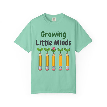 Growing Little Minds unisex tee in Island Reef