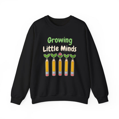 Growing Little Minds unisex crewneck sweatshirt in Black