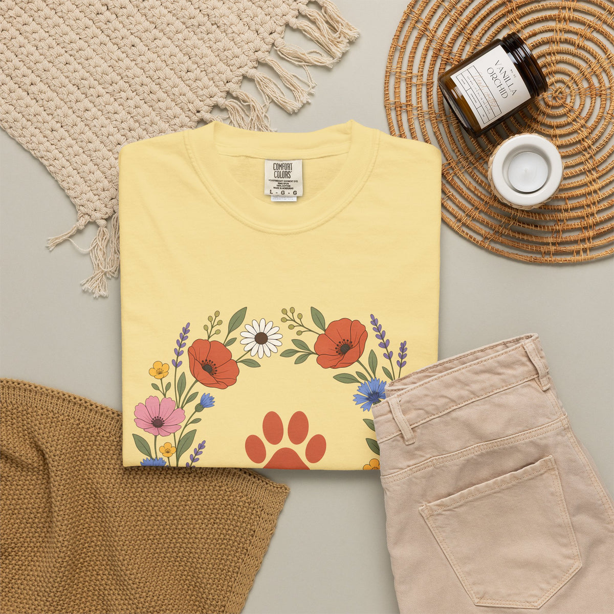 Wildflower Paws unisex tee