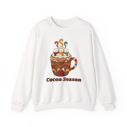 Cocoa Season unisex crewneck sweatshirt in White