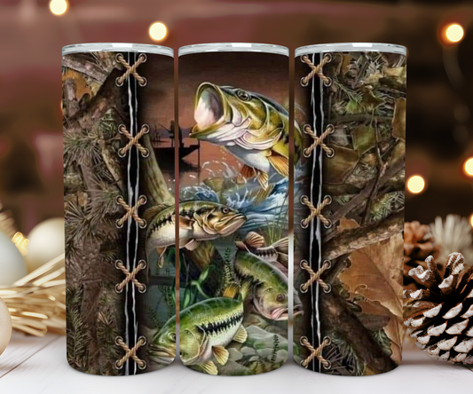 Bass Camo 20oz Tumbler