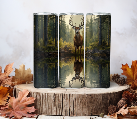 Deer Reflecting Pond 20oz Tumbler